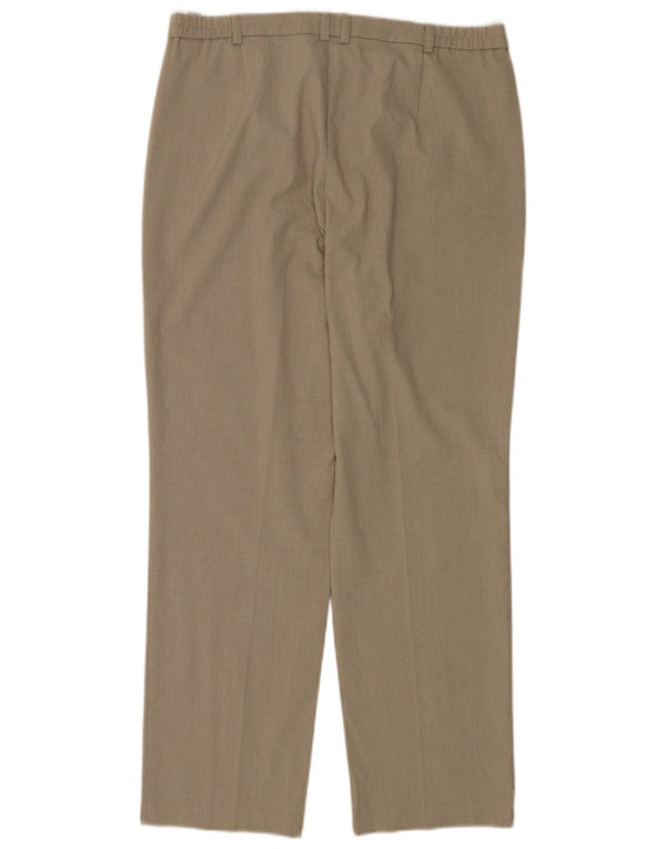 Marks & Spencer Womens Straight Suit Trousers UK 14 Medium W32 L28 Grey