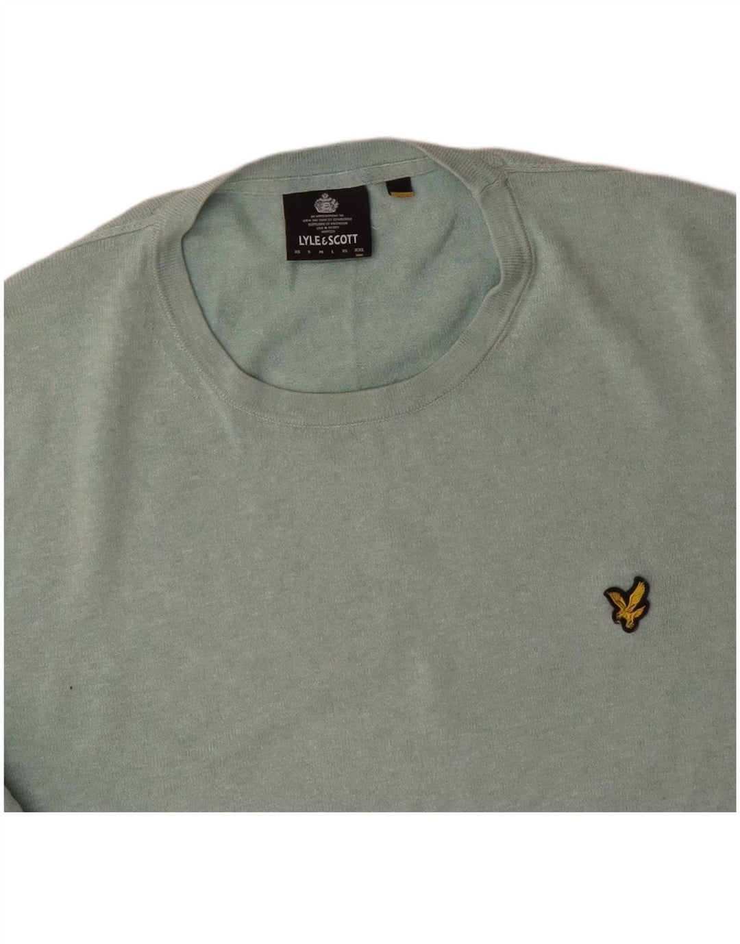 LYLE & SCOTT Pulover pentru bărbați cu gât crew, bumbac verde 2XL