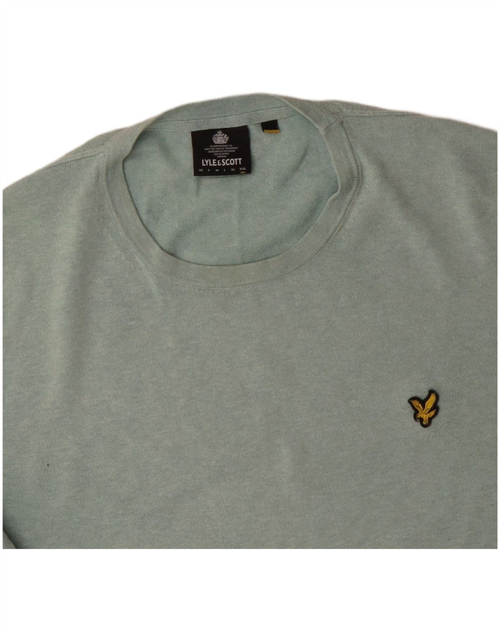 LYLE & SCOTT Pulover pentru bărbați cu gât crew, bumbac verde 2XL