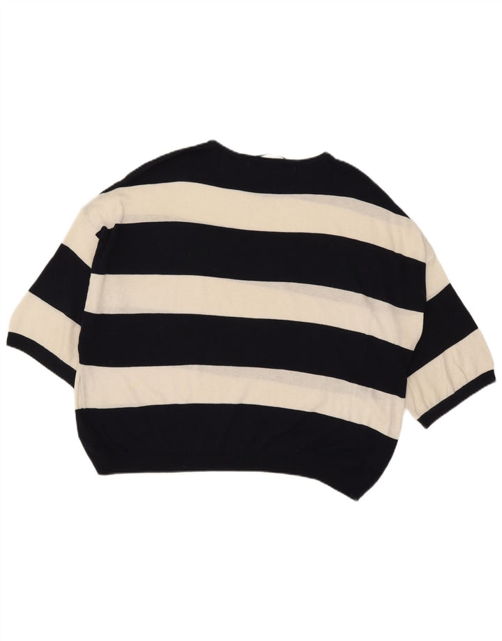 Bluză supradimensionată pentru femei Zara, cu mâneci jumate, UK 12 Medium, cu dungi albe
