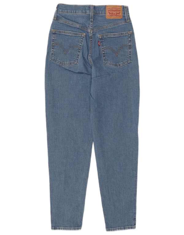 Blugi conici cu talie înaltă Levi's pentru femei Mom Jean L24 L26 Albastru