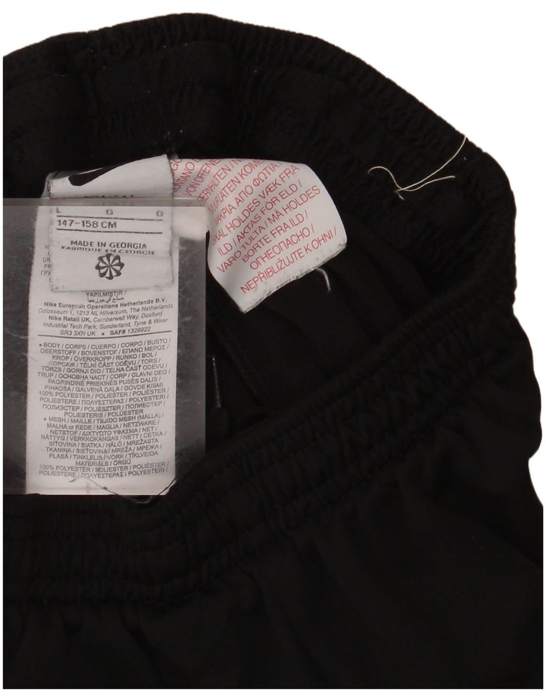Pantaloni de trening NIKE pentru băieți 12-13 ani, mari, negru, poliester color bloc