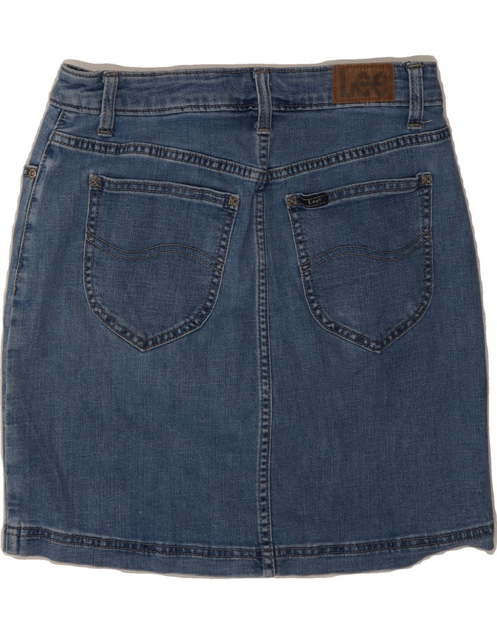 LEE Womens Skort Regular Fit Midrise Denim Skirt US 8 Medium W30 Blue Vintage Lee and Second-Hand Lee from Messina Hembry 