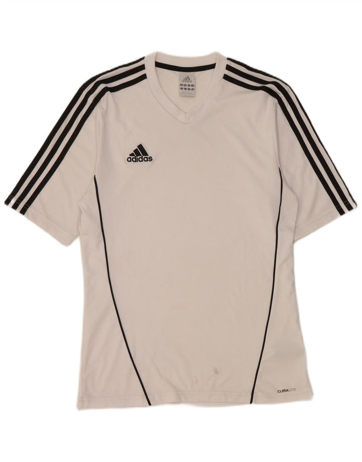 Tricou Adidas Climalite pentru bărbați Top mic poliester alb