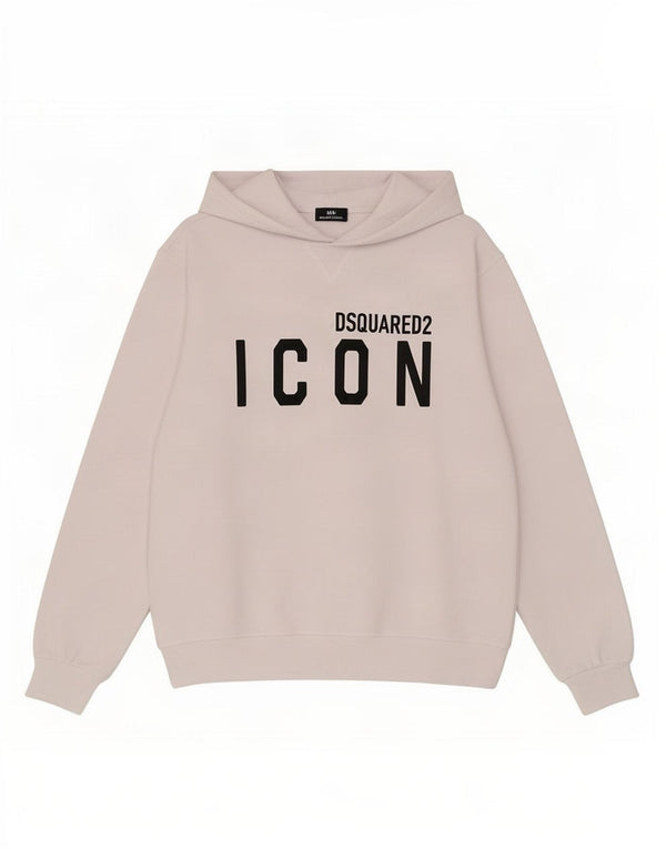 Dsquared2 Pulover cu glugă cu grafic pentru băieți 15-16 ani, bumbac alb