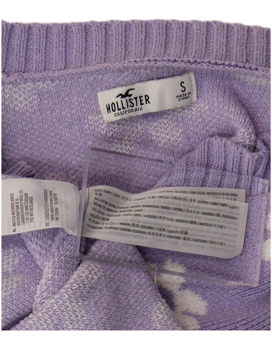 Pulover cardigan pentru femei HOLLISTER UK 10 mic, violet, floral, bumbac