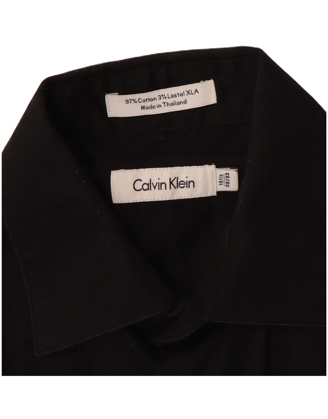 Cămașă Calvin Klein pentru bărbați, mărime 15 1/2, bumbac negru mediu