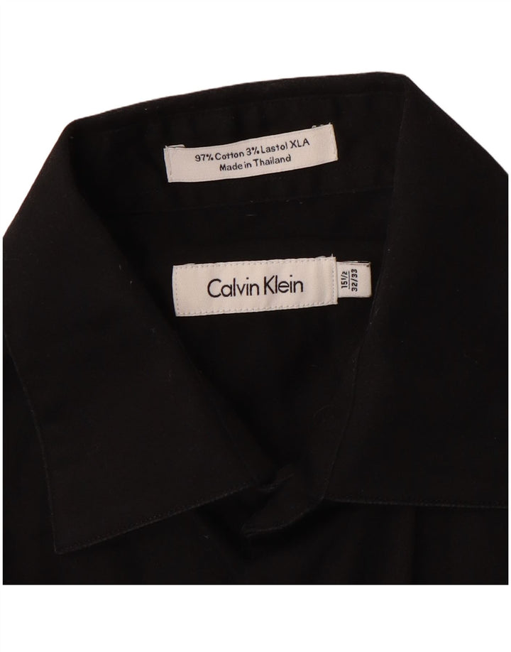 Cămașă Calvin Klein pentru bărbați, mărime 15 1/2, bumbac negru mediu
