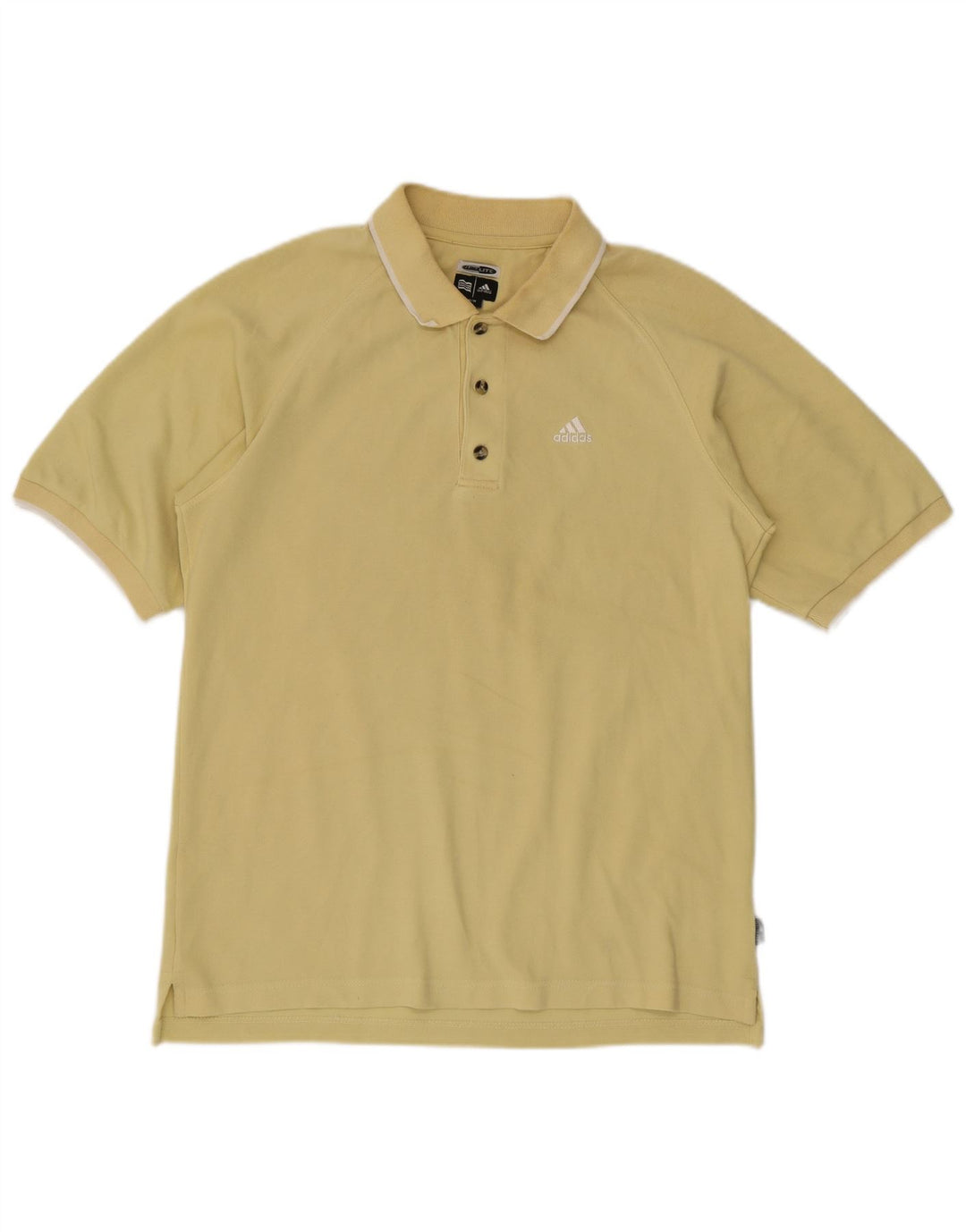 Tricou polo Adidas Climalite pentru bărbați, galben mediu