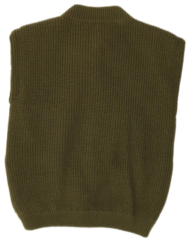 Pulover cardigan fără mâneci pentru bărbați Liverani IT 48 Medium Khaki Lână