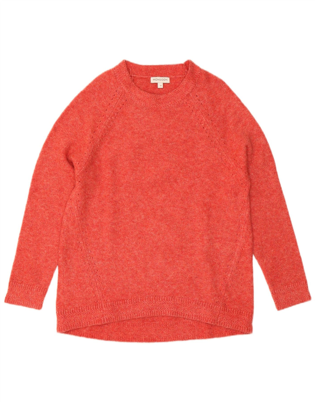 MONSOON Pulover pentru damă cu gât de barcă UK 14 Medium Red Acrilic