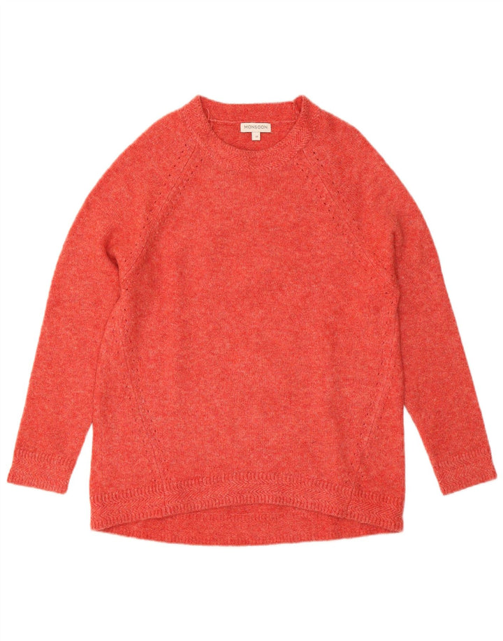 MONSOON Pulover pentru damă cu gât de barcă UK 14 Medium Red Acrilic