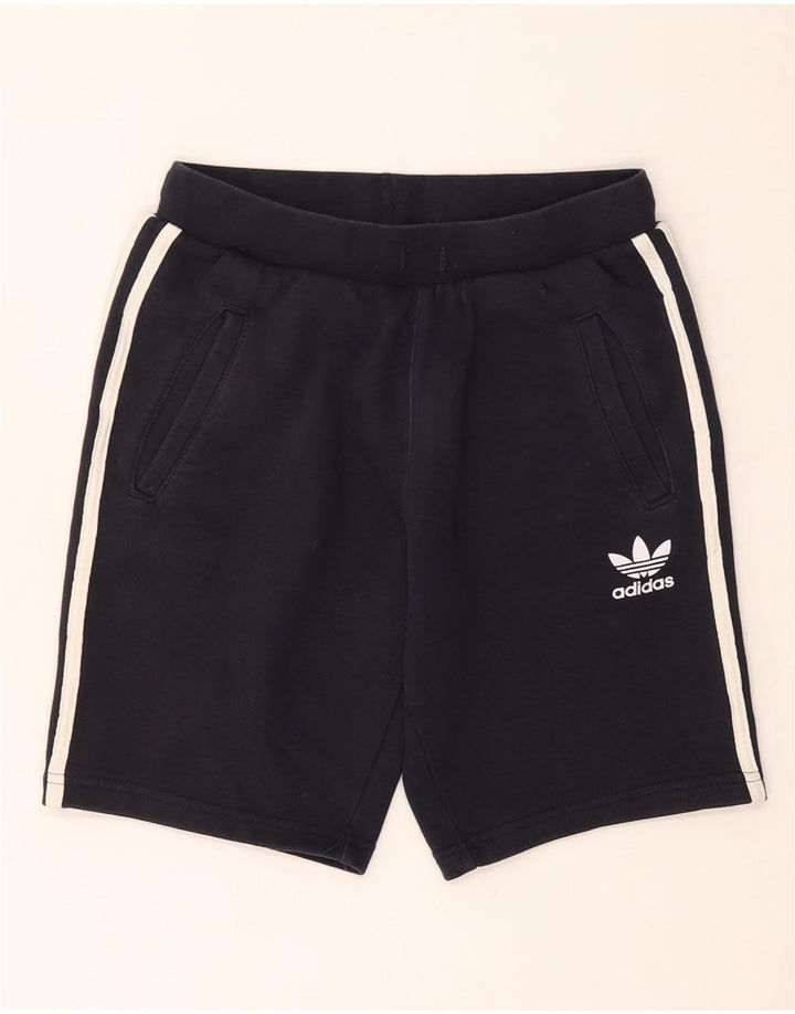 Pantaloni scurți sport ADIDAS pentru băieți 11-12 ani, bumbac bleumarin