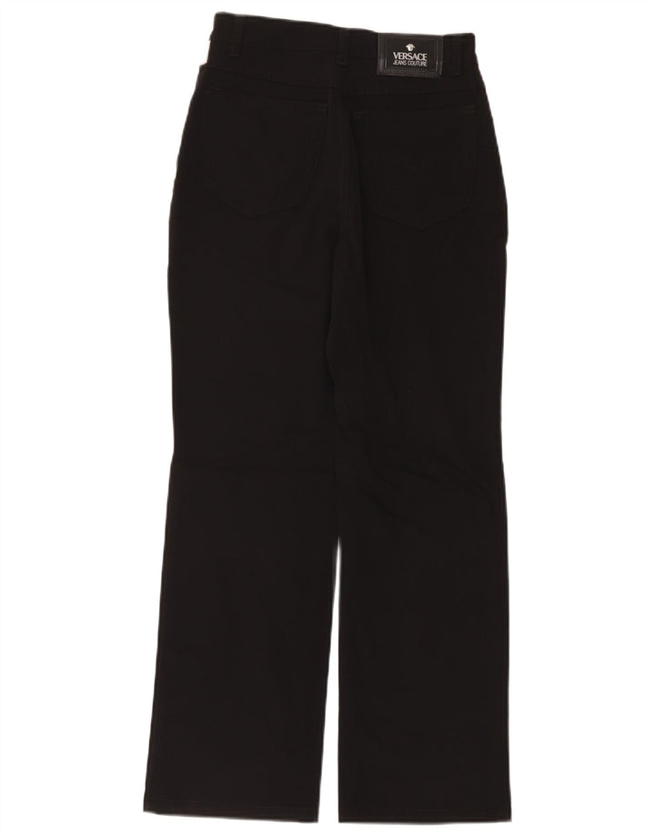 Pantaloni casual drepti pentru femei Versace W28 L29 negri