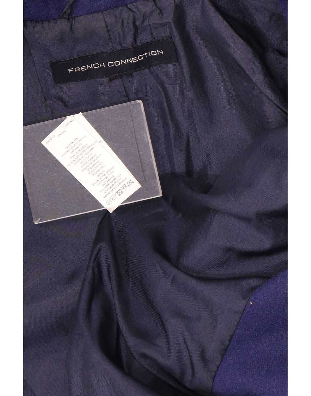French Connection Palton dublu pentru femei UK 10 Lână violet mic