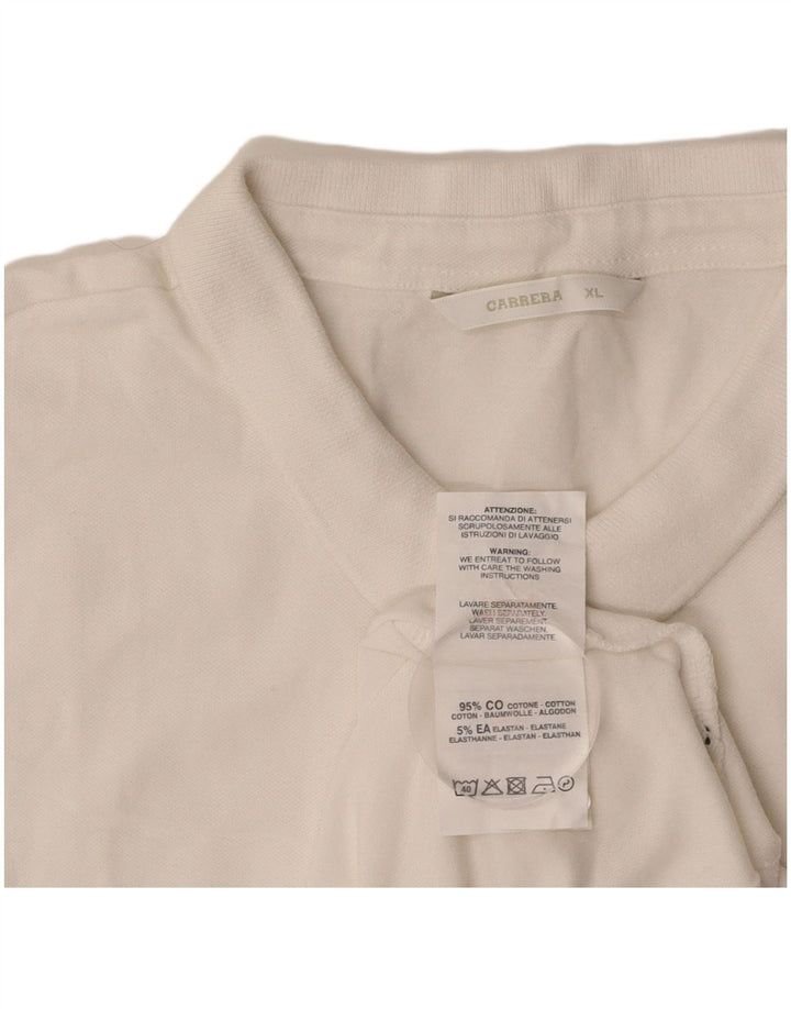 CARRERA Tricou polo pentru femei UK 18 XL Bumbac alb