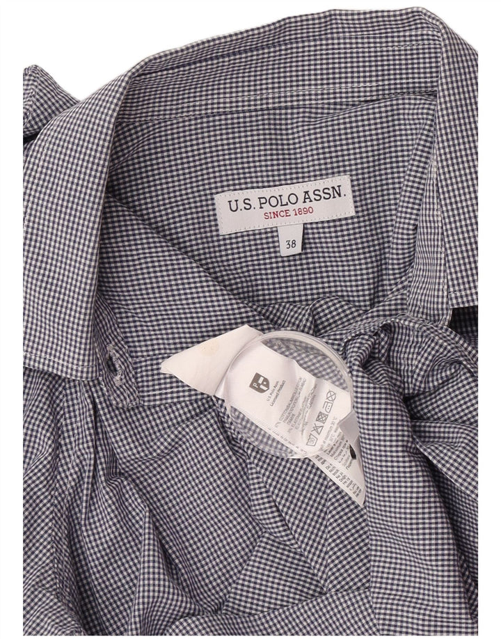 U.S. Polo Assn. Cămașă de damă EU 38 Medium Bleumarin Vichy Bumbac