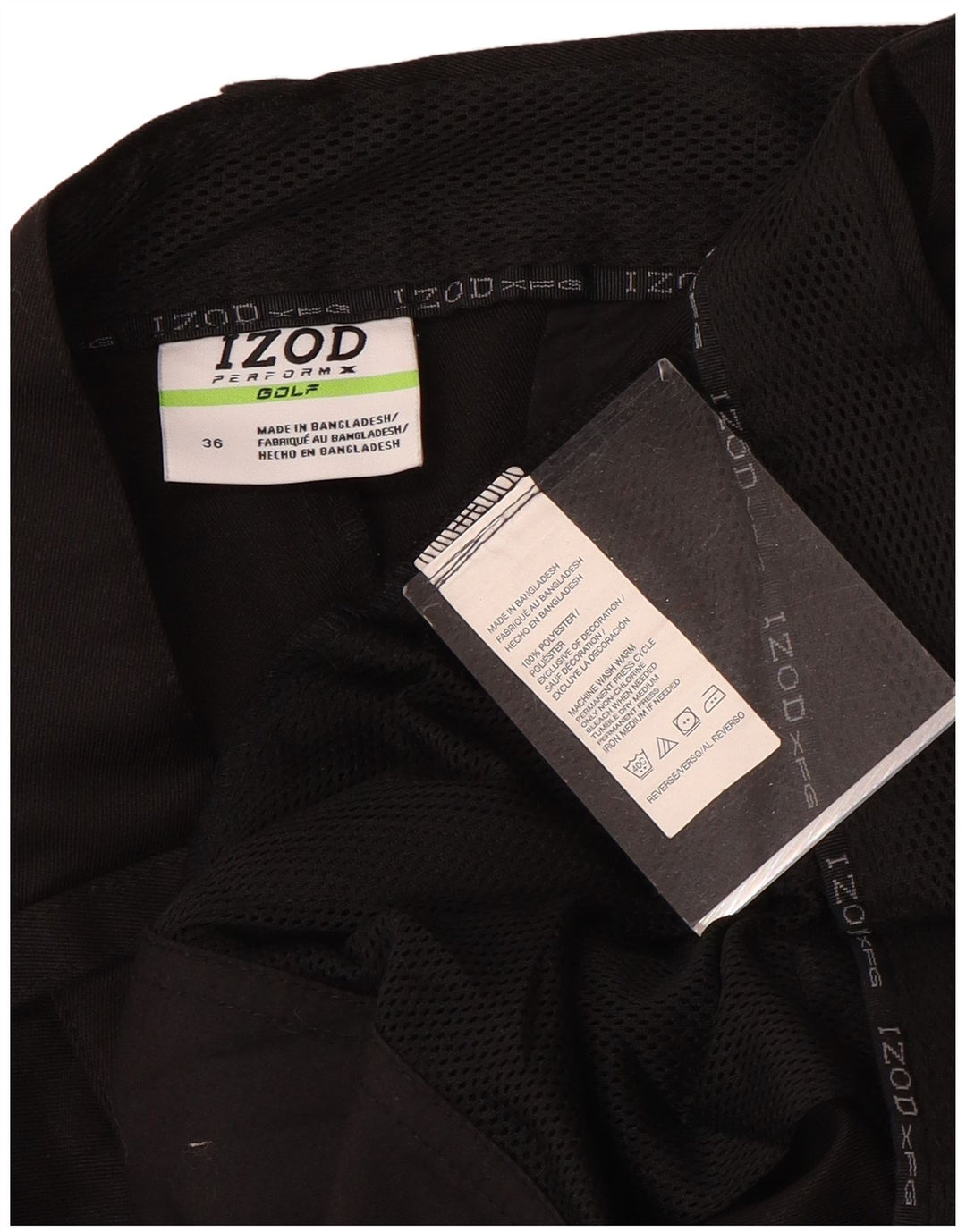 Pantaloni scurți cargo pentru bărbați Izod W36 Poliester negru mare