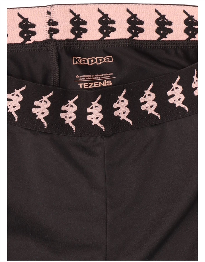 Leggings Kappa Tezenis Graphic pentru femei UK 8 Small Black Colorblock