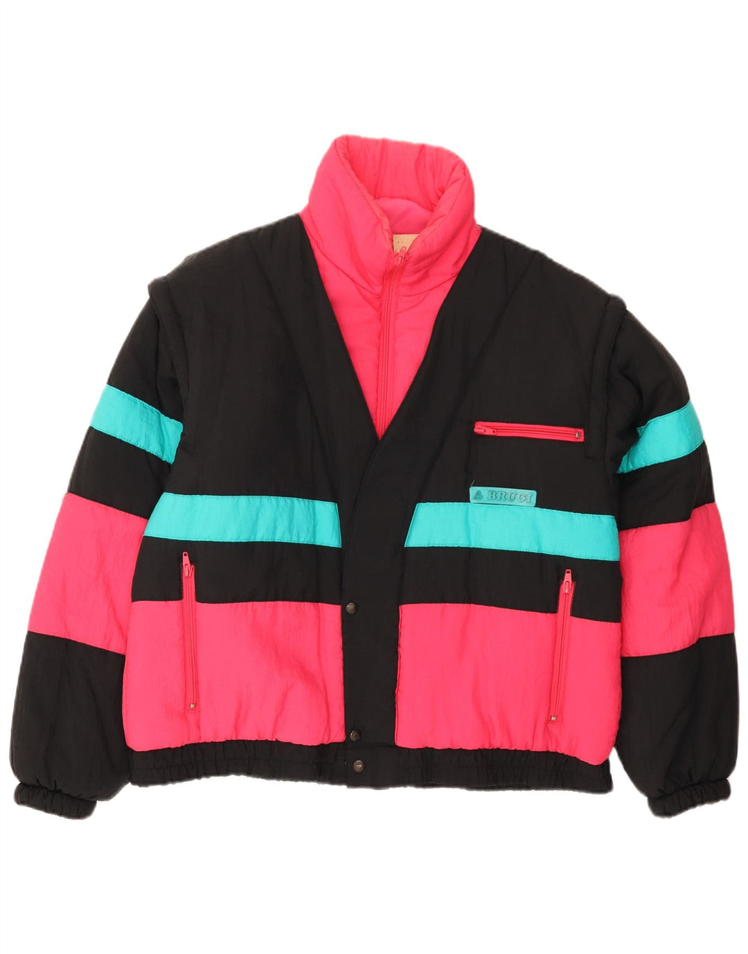 Jachetă căptușită pentru bărbați Brugi UK 36 Mic, multicolor, din nailon