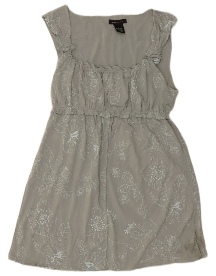 BCBGMAXAZRIA Top cu tunică pentru femei UK 14 Poliester floral, verde mare