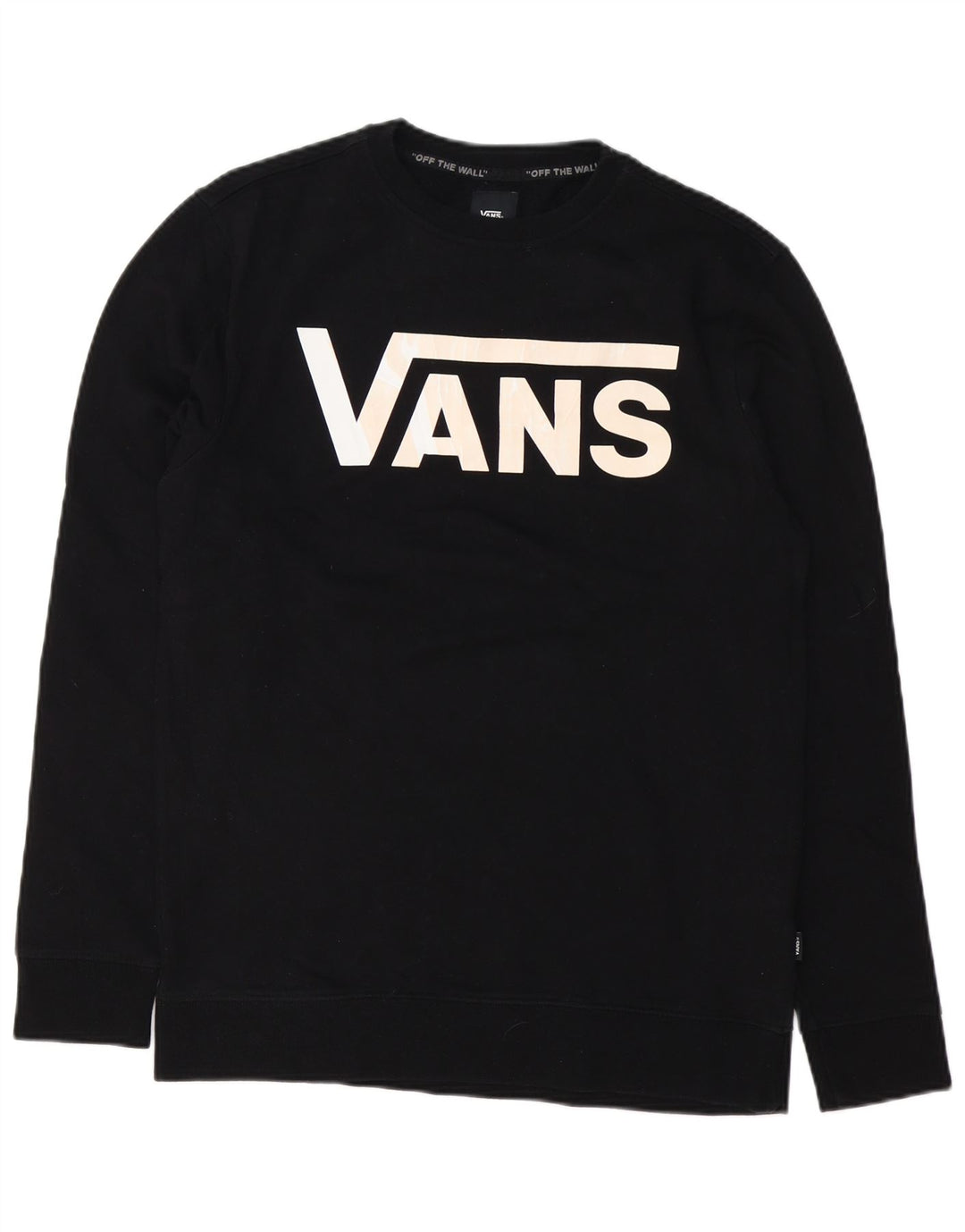 Hanorac grafic pentru bărbați Vans Pulover mediu bumbac negru