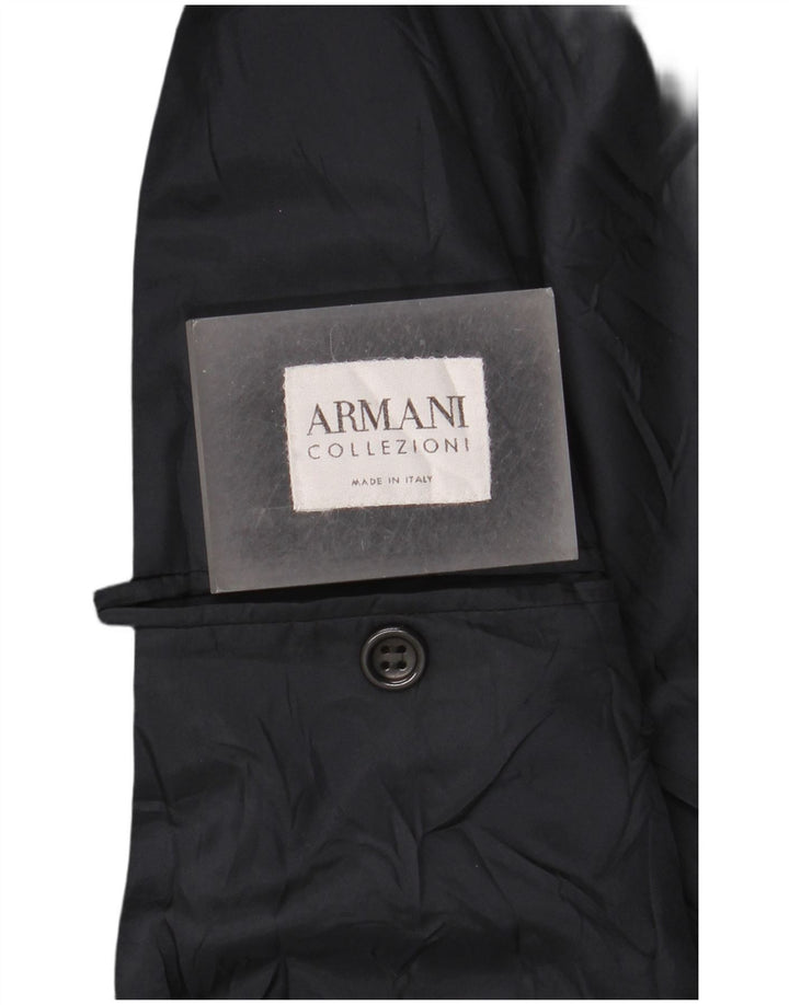 Armani Collezioni Jachetă pentru bărbați cu 3 nasturi IT 52 XL Viscoză bleumarin