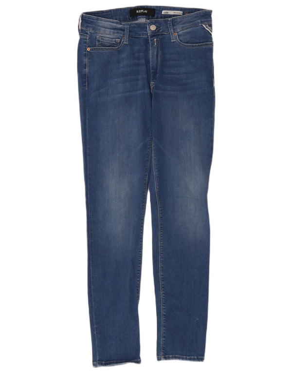 Replay Blugi skinny LUZIEN cu talie joasă pentru femei L30 L30 Bumbac albastru