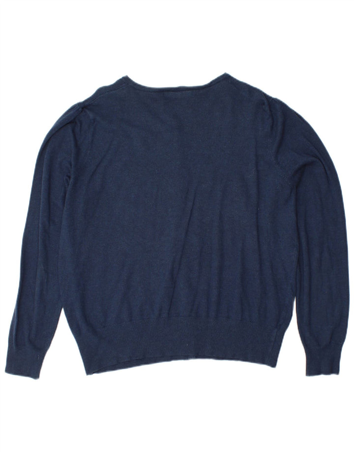 Pulover cardigan pentru femei Marks & Spencer UK 14 mare bleumarin
