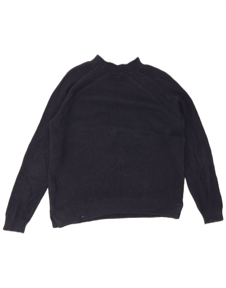 Crew Clothing Pulover cu gât țestoasă pentru femei UK 12 Medium Bleumarin