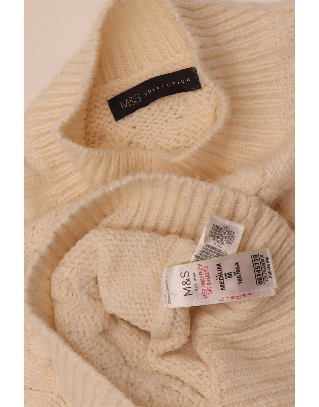 Pulover cu gât țestoasă pentru femei Marks & Spencer UK 14 Bej mediu