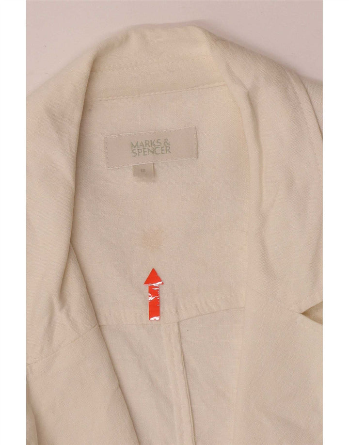 Jachetă pentru femei Marks & Spencer cu 1 buton, UK 18 XL, albă