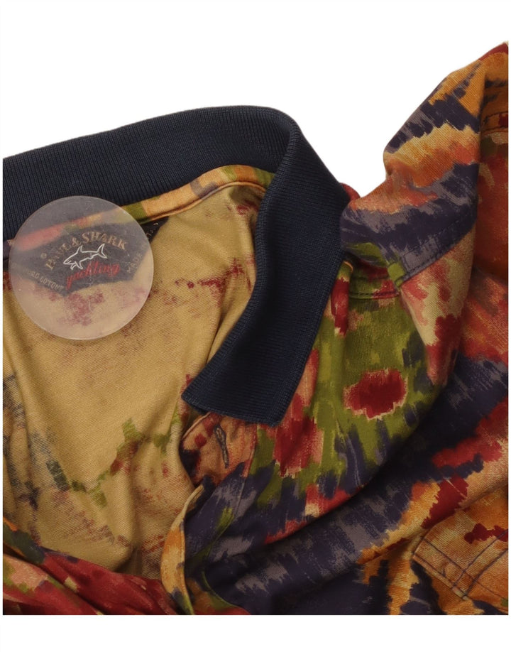 Cămașă polo pentru bărbați Paul & Shark, bumbac floral multicolor mare