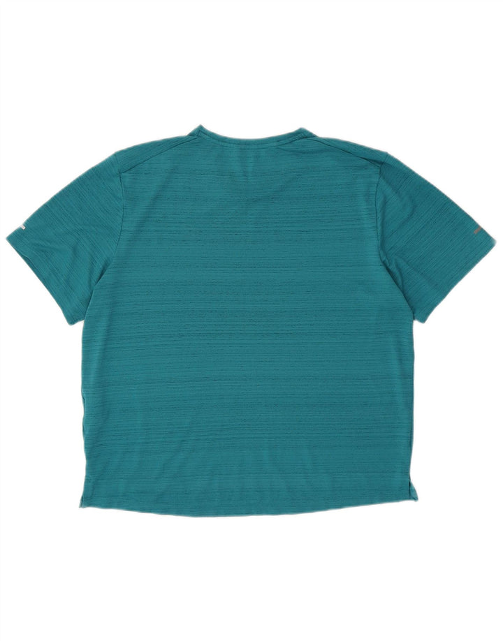 Tricou Nike Dri Fit pentru femei Top UK 14 Medium Turcoaz Flecked Poliester