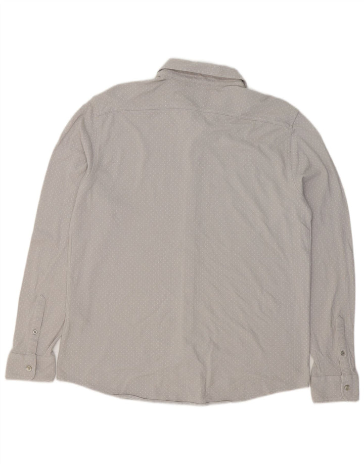 Cămașă Dockers pentru bărbați, bumbac cu pete, gri mediu