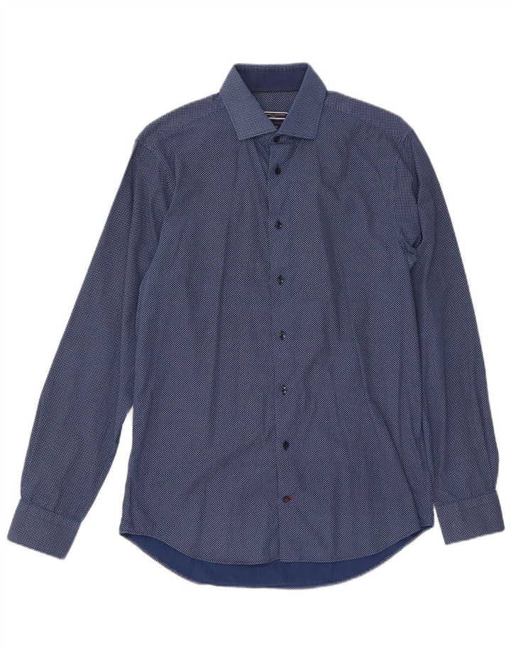TOMMY HILFIGER Cămașă pentru bărbați cu model abstract Mărimea 15 1/2 39 Mediu Bleumarin