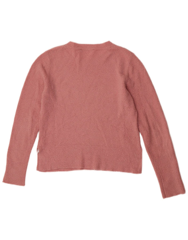 Pulover Oasis pentru femei cu gât de barcă, UK 14, acrilic, roz mediu