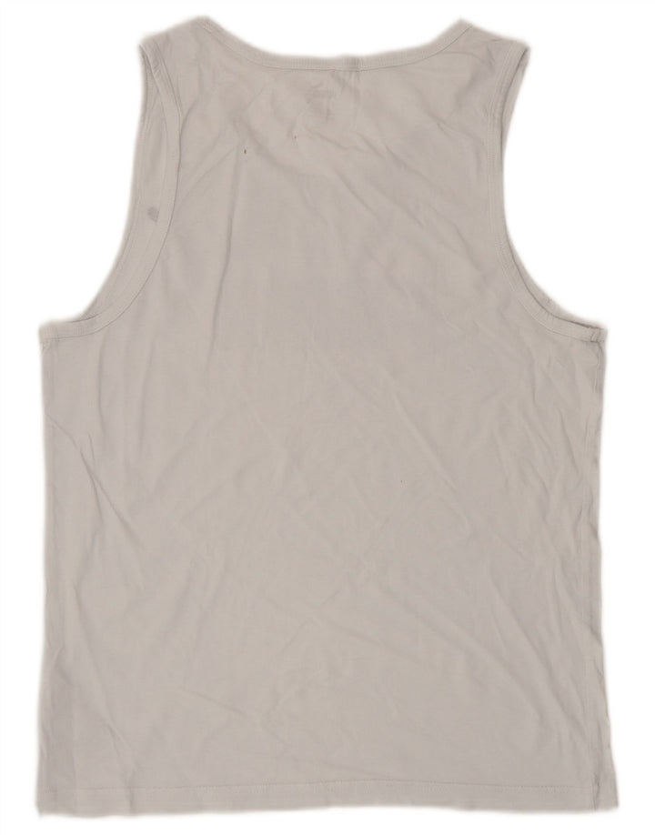 Top cu vestă grafică Puma pentru femei UK 14, bumbac alb mediu