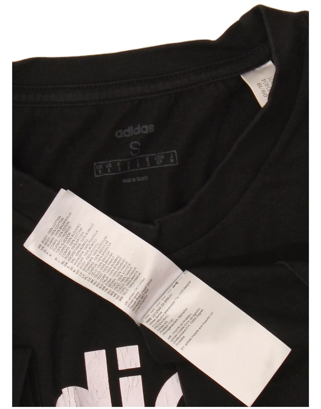 Tricou grafic ADIDAS pentru bărbați Top mic bumbac negru