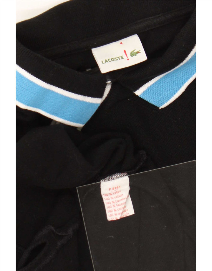 Tricou polo Lacoste pentru bărbați, mărimea 4, mediu negru, bumbac color bloc