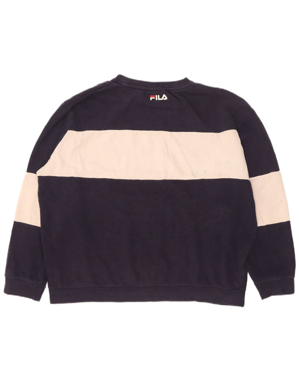 Hanorac grafic pentru bărbați Fila Jumper XL bleumarin, bumbac color bloc