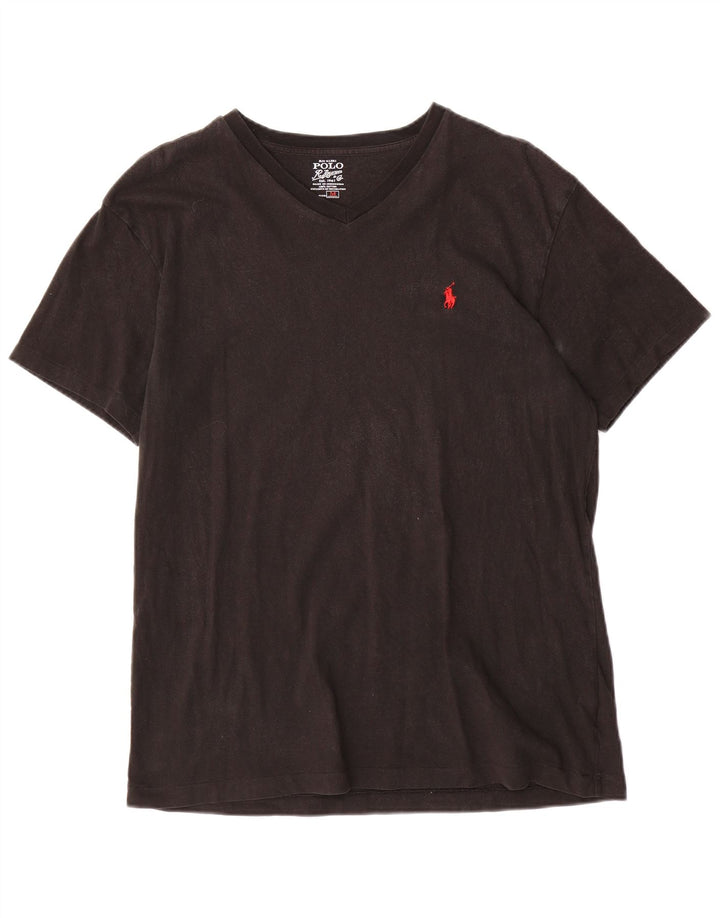Tricou Polo Ralph Lauren pentru bărbați Top mediu din bumbac negru