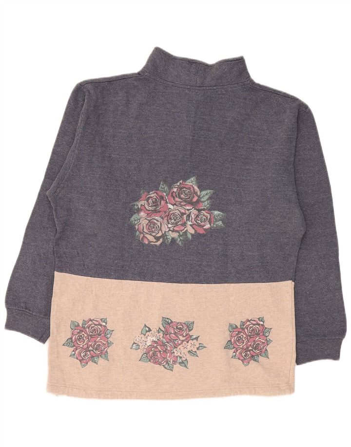 CAMPAGNOLO Pulover cu grafic pentru femei UK 18 XL Bleumarin Floral