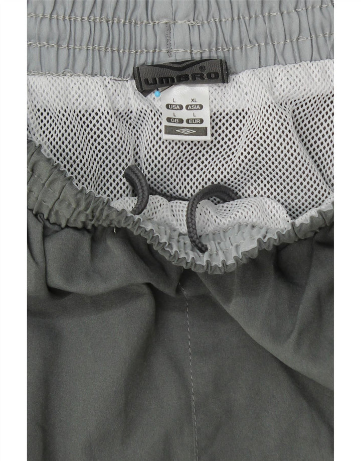 UMBRO Pantaloni scurți sport grafic pentru bărbați, mari, gri, poliester