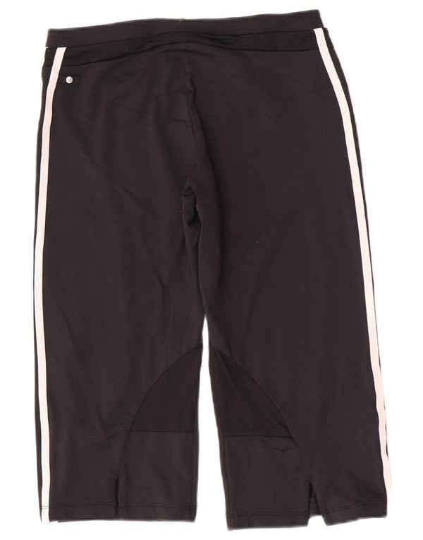 Pantaloni de trening Adidas Capri pentru femei UK 12 Medium Black Nylon