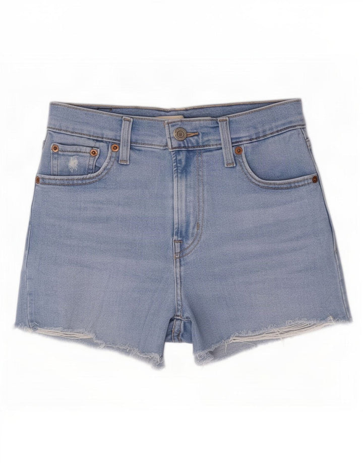 Pantaloni scurți Levi's de damă din denim învechit, mic W26, bumbac albastru
