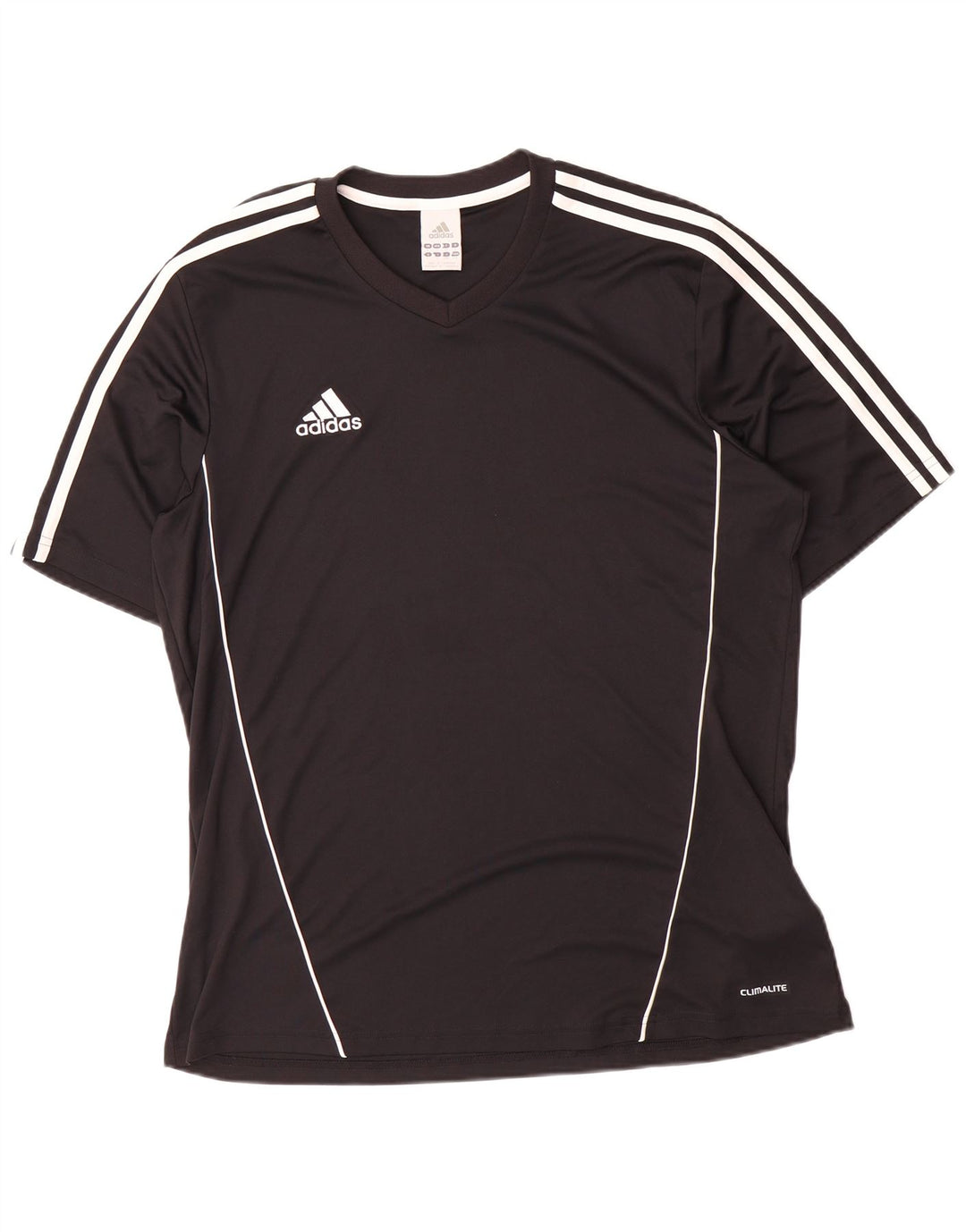 Tricou Adidas Climalite pentru bărbați Top mare din poliester negru