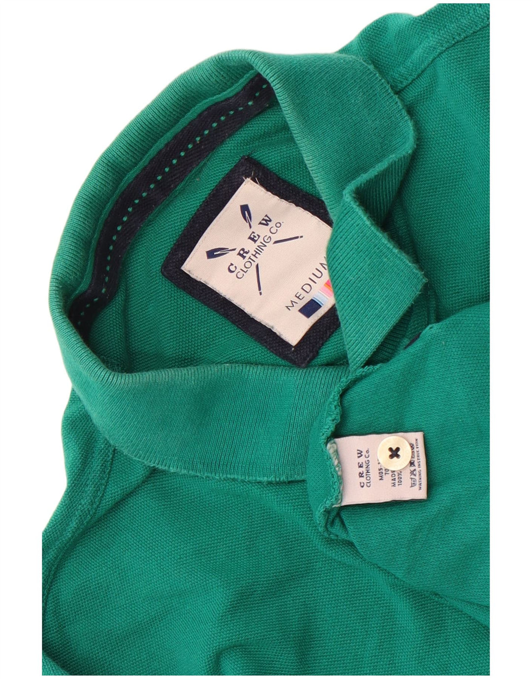 Crew Clothing Tricou polo pentru bărbați, bumbac verde mediu