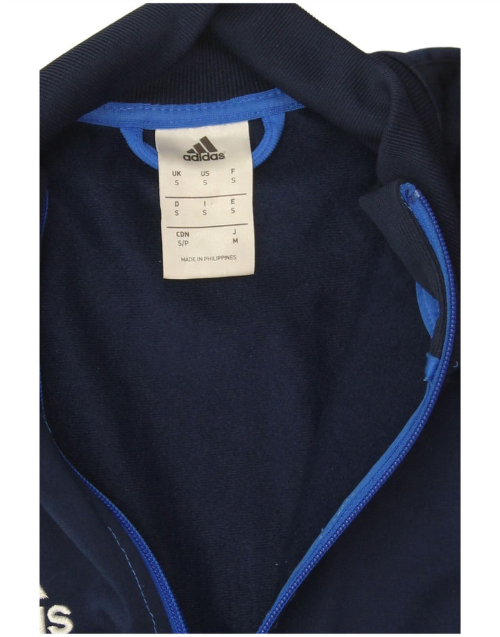Jachetă de trening pentru bărbați Adidas, albastru mic, poliester color bloc