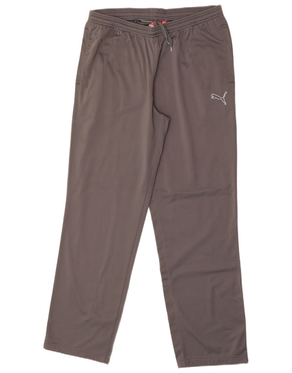 Puma Mens Tracksuit Trousers Large Grey Polyester